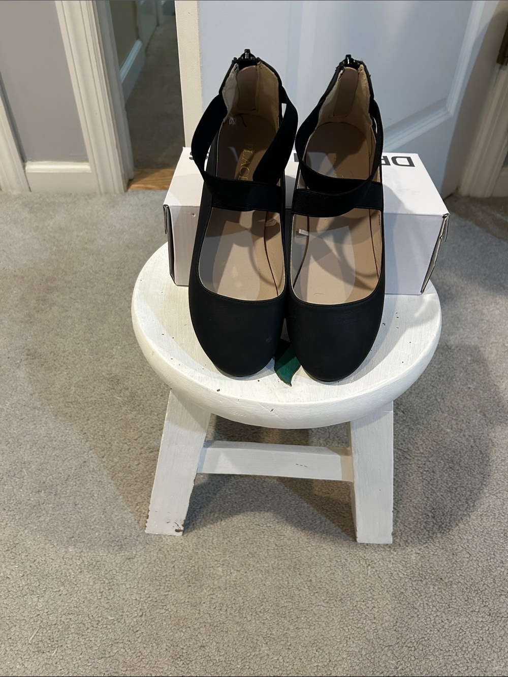 Black Girls Mary Jane Flats with Ankle Strap